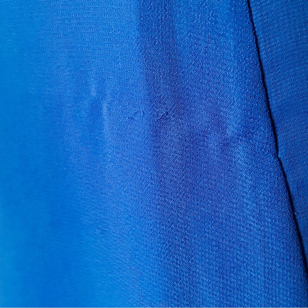 Bill Levkoff Sample Size US 12 One Shoulder Blue Wrap Detail Formal Mini Dress - Picture 13 of 15